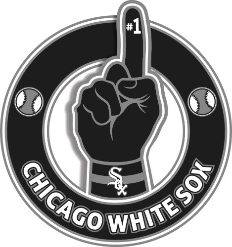 Number One Hand Chicago White Sox logo iron on paper